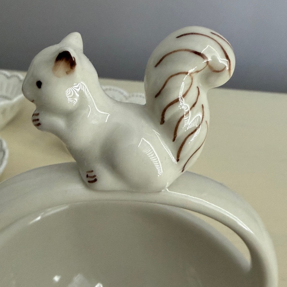 Lot of 4 Ceramic Woodland Animal Trinket Dishes - Picture 5 of 12